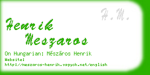 henrik meszaros business card