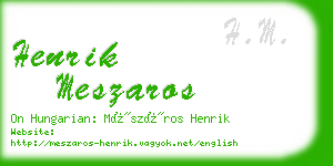 henrik meszaros business card